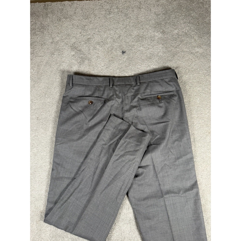Peter Millar Collection Men's Gray 100% Wool Dress Pant Trousers Size 35 (36x32)